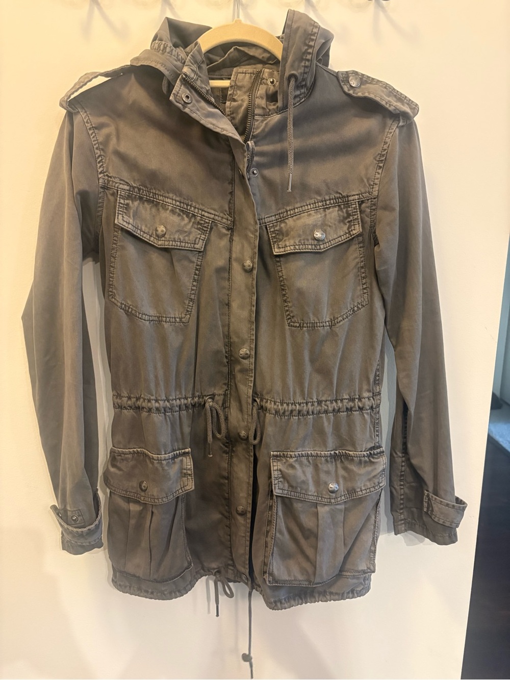Talula Olive Utility Hooded Jacket